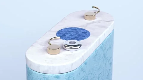 3d render of looped animation with geometric shapes. Infinite animation. Satisfy Video stock 196967080