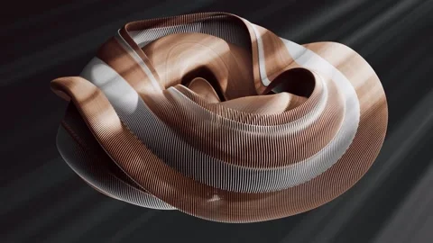 3d render of looped animation with geometric shapes. Infinite animation Stock Footage 211287801