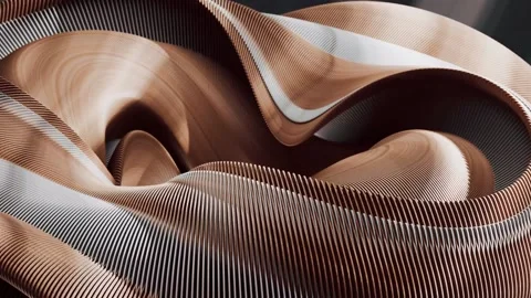 3d render of looped animation with geometric shapes. Infinite animation Stock Footage 211287838