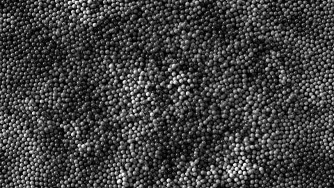 3d render of a lot of sphere particles. Huge amount of non intersecting round Stock Illustration