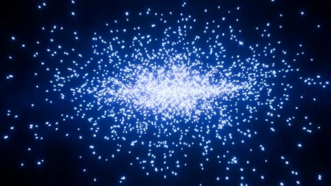 3d render luminous particles flying Vidéo 273629794