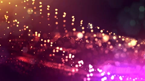 3d render of luminous particles as science fiction multi colored background or Video stock 89330836