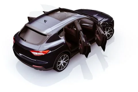 3d render of luxury SUV car Stock Illustration