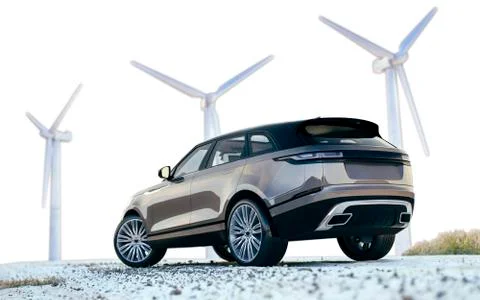 3d render of luxury SUV car Stock Illustration