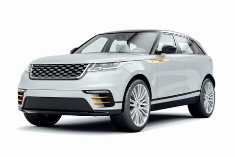 3d render of luxury SUV car 库存插图
