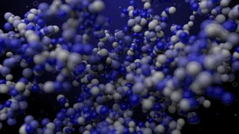 3d render macro concept background. Random sphere builds and organic like str イラスト素材