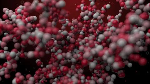 3d render macro concept background. Random sphere builds and organic like str イラスト素材