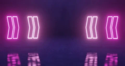 3d render. Magenta flashing arrows, zoom in video. Stock Footage 122638290