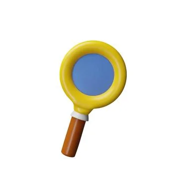 3d render magnifying glasses Stock Illustration