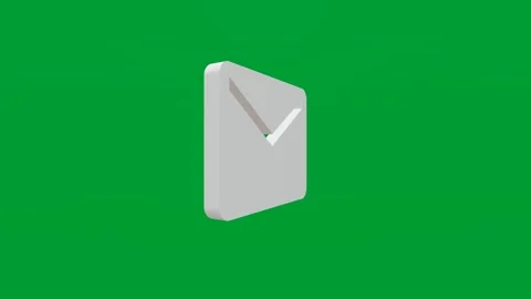 3D render of mail icon on chroma key green screen background Stock Footage 335459341