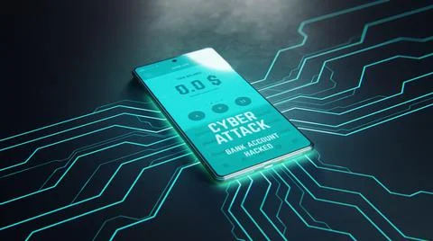 3D Render of malware withdrawing money from bank account イラスト素材