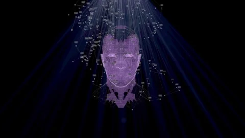 3D render man heads analysis data. Concept for biometric, clinical and iden.. Stock Footage 338374466