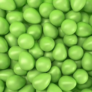 3d render of many Easter eggs in green Stock Illustration