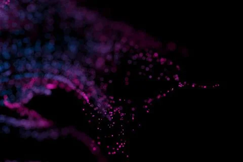 3D Render of many small ultraviolet particles Illustrazione stock