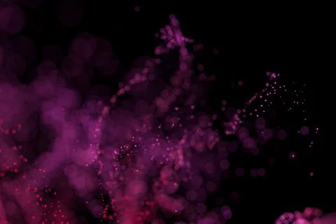 3D Render of many small ultraviolet particles Stock Illustration