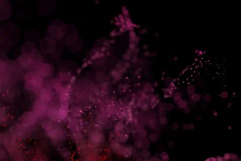 3D Render of many small ultraviolet particles Stock Illustration