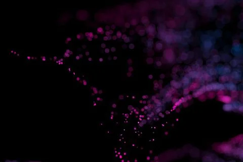 3D Render of many small ultraviolet particles Illustrazione stock