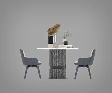 3d render marble dining table Stock Illustration