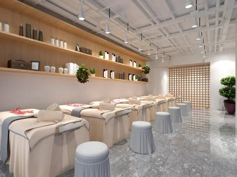 3d render of massage beauty and spa saloon Stock Illustration