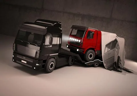 3d render maz dokar truck Stock Photos