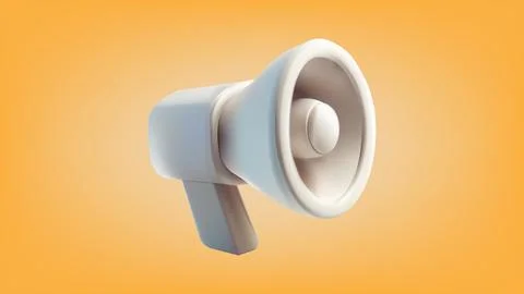 3d render megaphone speaker icon, vector illustration Stock Illustration