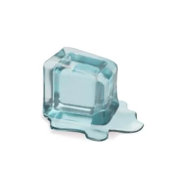 3d render melting ice cube Stock Illustration