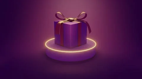 3D Render Merry Christmas and Happy New Year. Background with realistic festi Stock Illustration