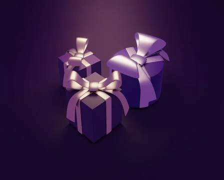 3D Render Merry Christmas and Happy New Year. Background with realistic festi Stock Illustration