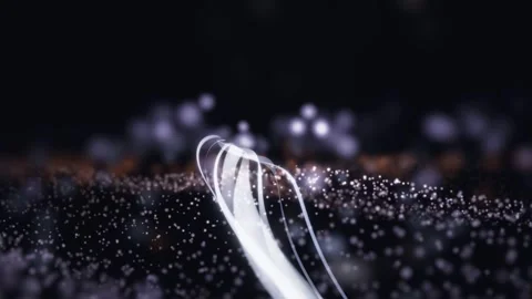 3D Render A mesmerizing 3D render video sequence depicting a dynamic, ethereal Vídeo Stock 340297394