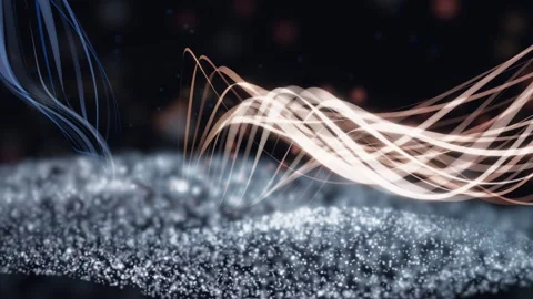 3D Render A mesmerizing 3D render of an ethereal scene unfolds in continuous, 库存影片 340297403