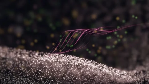 3D Render A mesmerizing 3D render video depicting a serene, ethereal scene with Stock Footage 340297418
