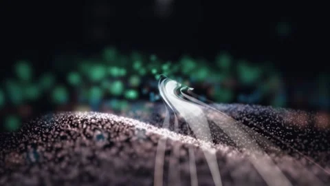 3D Render A mesmerizing 3D render video depicting a luminous, flowing light path 库存影片 340297471