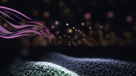 3D Render A mesmerizing dynamic ethereal scene featuring smooth wave-like forms Stock-Footage 340297427