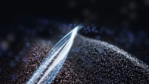 3D Render A mesmerizing, ethereal 3D render video featuring a luminous Stock-Footage 340297490
