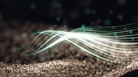 3D Render A mesmerizing, slow-moving 3D render video showing an ethereal, Stock Footage 340297491