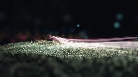 3D Render A mesmerizing video featuring a vast, undulating landscape composed of Vídeo Stock 340297423