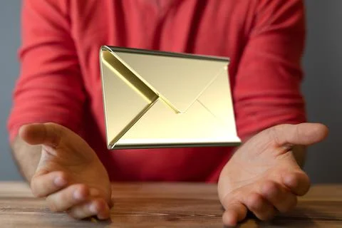 3D render of a Message Online Chat Social Text Concept Stock Photos