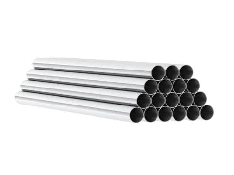 3d render of metal tubes Stock Illustration