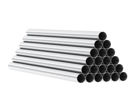 3d render of metal tubes Stock Illustration