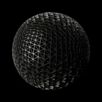 3d render metall background. Displacement surface. Random patterns extruded f Stock Illustration