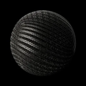 3d render metall background. Displacement surface. Random patterns extruded f Stock Illustration