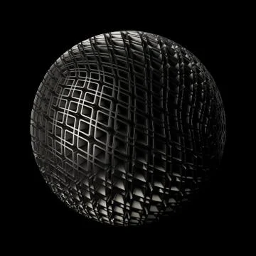 3d render metall background. Displacement surface. Random patterns extruded f Stock Illustration