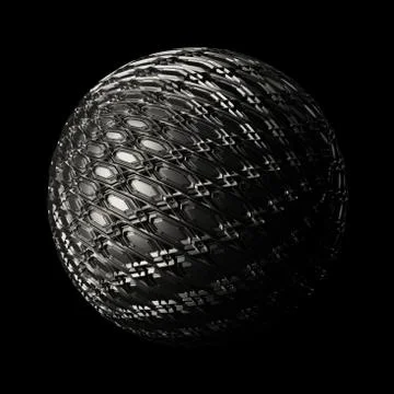 3d render metall background. Displacement surface. Random patterns extruded f Stock Illustration