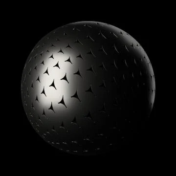 3d render metall background. Displacement surface. Random patterns extruded f Stock Illustration