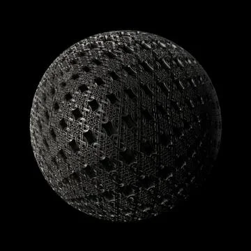 3d render metall background. Displacement surface. Random patterns extruded f Illustrazione stock