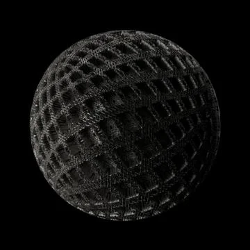 3d render metall background. Displacement surface. Random patterns extruded f Stock Illustration