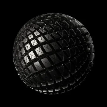 3d render metall background. Displacement surface. Random patterns extruded f Stock Illustration