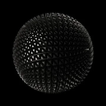 3d render metall background. Displacement surface. Random patterns extruded f Stock Illustration