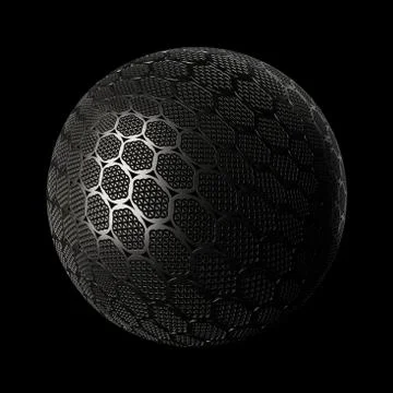 3d render metall background. Displacement surface. Random patterns extruded f Stock Illustration