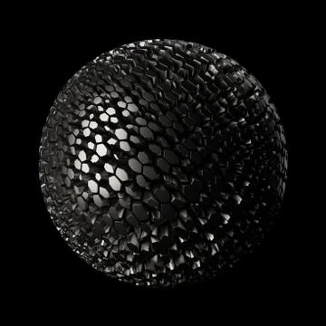 3d render metall background. Displacement surface. Random patterns extruded f Stock Illustration